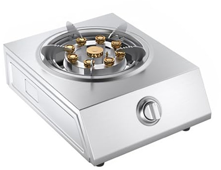 Cuisinière À Gaz, Cuisinière À Gaz De Table En Acier Inoxydable, Cuisinière À Brûleur De 5,2 KW, For La Maison, Le Restaurant, La Cantine(LPG)