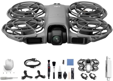 DJI Neo 2 Bundle mit Zubehör, 4K-Drohne für Einsteiger, Leicht und Faltbar, Start und Landung auf der Handfläche, Gestensteuerung, ActiveTrack, Omnidirektionale Hinderniserkennung (Bundle 2)