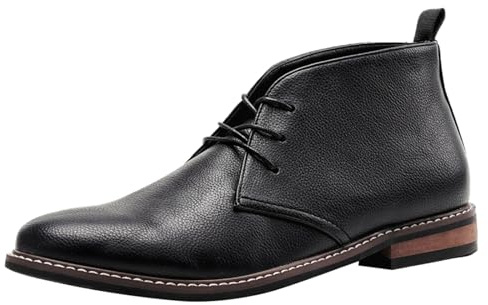 Botas 2026 para hombre, zapatos clásicos tradicionales con efecto desgastado, Black, 40 2/3 EU