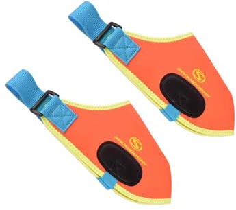 ICDKOYK Couvre-Chaussures de Ski Confortables, imperméables et Coupe-Vent, en néoprène, indispensables pour Hommes et Femmes skiant dans des Conditions , Orange , L