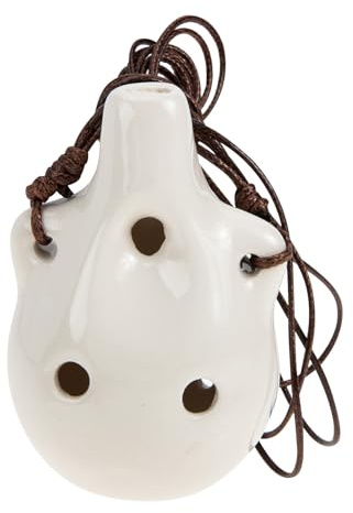 UKCOCO Okarina Musikinstrument 6-loch Keramik für Anfänger Professionelle mit Gleichmäßigem Klang und Tragbarem Design für Kreative Musiker und
