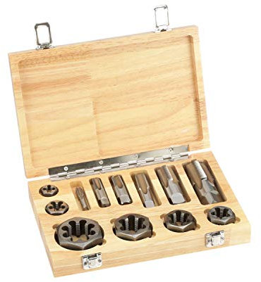 hhip 1011–3312 12 Stück 1/20,3–2,5 cm NPT Verjüngung Rohr, Gewindeschneider und Hex Set