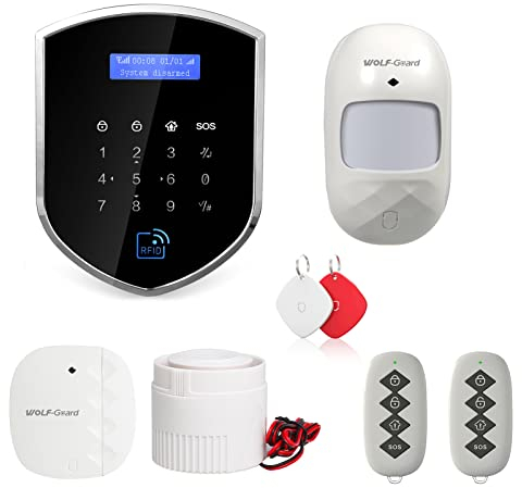 Wolf-Guard 3G GSM Sistema di sicurezza domestica wireless WiFi WM3GR, kit di sorveglianza allarme domestico intelligente fai-da-te Telecomando APP