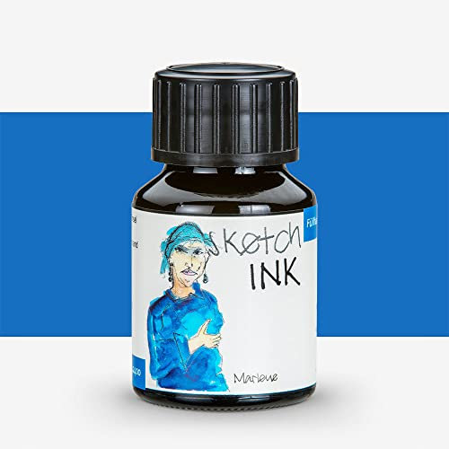 Rohrer & Klingner sketchINK Schreib- und Zeichentinte - 50ml Flakon - Azur | Marlene