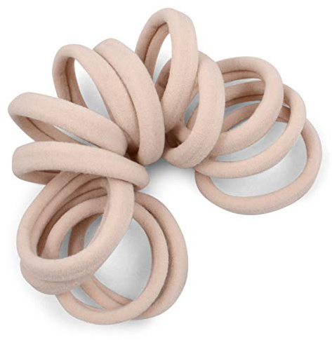 Cyndibands Seamless Hair Ties - Blonde - Gentle Hair Ties No Damage, Standard Size 1.5 Inch, Soft and Stretchy Nylon Fabric Ponytail Holders - 12 Count