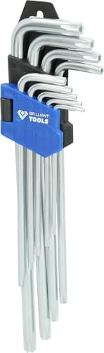 BRILLIANT TOOLS BT044019 Winkelstiftschlüssel-Satz, 9-TLG., TX Pr ofil [Powered by KS Tools]