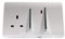 Trendi Artistic Modern 45 A Cooker Switch Inc Plug Socket & Neon Insert White