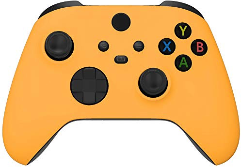 eXtremeRate Replacement Shell for Xbox Series X & S Controller - Personalized Upgrade - Caution Yellow Soft Touch Grip Custom Case Faceplate for Xbox Core Controller [Controller NOT Included]