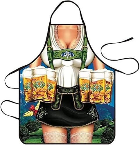 Huayifa Chef Delantal, Divertido de Cocina Funny Cooking Sexy Apron Barbacoa Fiesta Barbacoa Fiesta Delantal para Pareja Mujeres hombres (B)