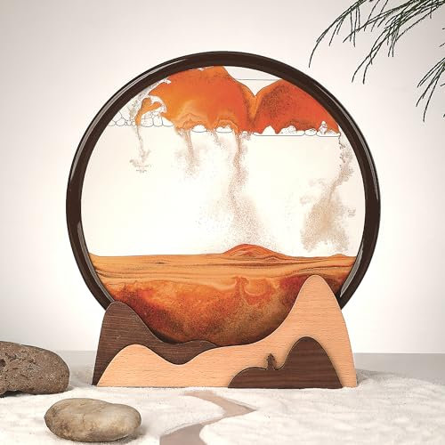 Heimthal Moving Sand Art Picture Wooden Sand Art for Desk Decor and Office Decor(12inch)