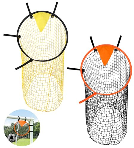 AMFUN Fußballtor Zielnetz Fußballzielnetz, 45 x 60 cm Fußballtor Ecke Schießen Ziele, Fussball Ziel, für Schießgenauigkeit Verbesserung