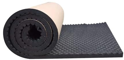Camiraft Tapis Insonorisant pour Voiture,Amortisseur D'isolation Phonique Thermique De Voiture Acoustique Anti-Bruit Coton,Cellule Mousse Auto Adhésif Isolation Thermique - 100x50x2cm