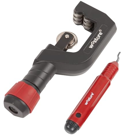 Cherbowing Rohrschneider 5-50 mm Rohrabschneider für Edelstahlrohre Kupfer Rohr PVC dünnes Edelstahlrohr Aluminium mit Entgrater CT-N650Q