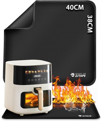 Tappetino resistente al calore - Tappetino di protezione termica 40 x 38cm, Sottotappeto ignifugo, Tappetini in silicone ignifugo antiscivolo e impermeabile per macchine da caffè