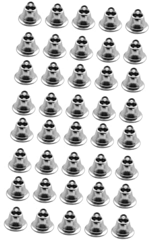 SEWACC 40 STK Christbaumschmuck Silberne Glöckchen Zum Basteln Mini Goldene Freiheitsglocken Blechglocken Kleine Glocken Handwerk Glocken Masse Große DIY-Glocken Weihnachtskugeln Silver