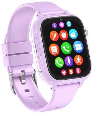 4G Kids Smart Klocka, Avtagbart Fodral Smartwatch, Med WiFi/musik/videosamtal/GPS-positionering/SOS/Skolläge/Ansiktsigenkänning/Vattentät/Pedometer, Lämplig För 4-12 År Gamla,D