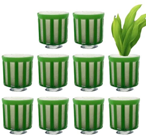 Aquarium Plant Weights Pot - 10 Pieces Aquarium Plants Fixing Pot Kit | Fish Tank Water Plants Fixing Ring | Aquatic Plants Fixed Ring | Aquarium Plant Weights for Fish Tank, Aquarium