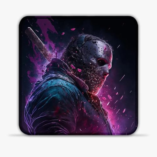 LJSPTU Tapis de Souris de Jeu Killer 25x25cm Tapis de Souris de Jeu Matériaux durables Portables dans Un Design Moderne et Frais Bords Cousus Tapis de Souris pour Souris Laser/optiques