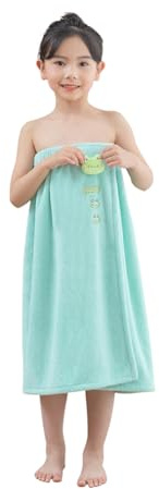 FakeFace Mädchen Saunakilt Kinder Sauna Kilt mit Klettverschluss Cute Saunahandtuch Saunakleid Saunatuch Pool Badezimmer Sauna Kleid Badetuch Baderock Frottee Mikrofaser Sarong Kilt 120 * 65cm
