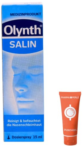 Olynth Salin Nasenspray 1x 15 ml I Reinigt & befeuchtet die Nasenschleimhaut I sanfte Nasenpflege für Babys, Kinder & Erwachsene I bei Schnupfen & Allergien I Spar-Set plus Pharma Perle give-away