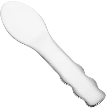 Gogogmee Cuchara Facial Inoxidable Crema y Herramienta de Extracción para Masaje de Ojos y Rostro Aplicador Cosmético Práctico para Cuidado