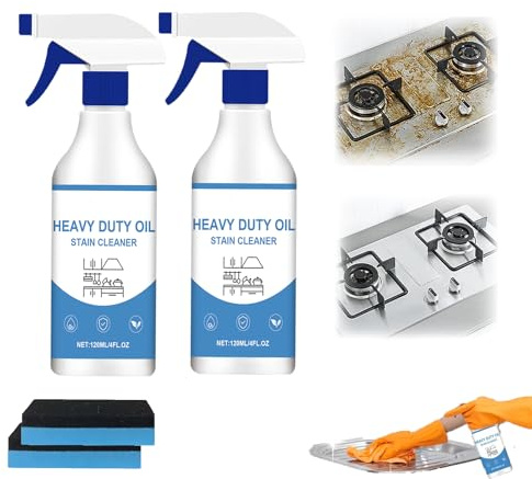 Heavy Duty Kitchen Degreaser & Cleaner Spray, 2026 New Degreaser Sprays, Electric Induction & Ceramic Hob Cleaner, Kitchen Cleaning Spray, Air Fryer, Microwave (2 Pcs)