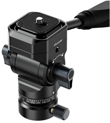 Tripod Head Ball Head Tripod, Fluid-Stativkopf, maximale Belastung 4 kg, mit Schüsselsockel, Schnellspanner for Fotografie, Kamerabewegungen, Panoramaaufnahmen,for Photography