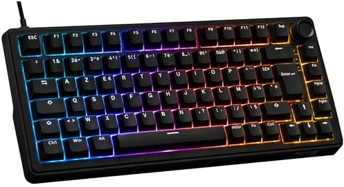 The G-Lab Keyz Elite 300 HE Black - Clavier Gamer Magnétique 75% AZERTY FR | Switch Magnétique Hall Effect, Format 75%, 8000 Hz Polling Rate, Rapid Trigger, Activation Réglable 0,01 mm