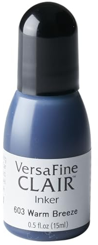 Tsukineko RF-000-603 VrsFn Clair Inker WarmBreeze Refill Nachfülltinte-15 ml-Blau, Warm Breeze-Zubehör Reinker für VersaFine Stempelkissen, 15ml