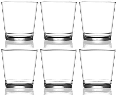 Crown Supplies Rocks Glass Clear - In2Stax Reusable Polycarbonate Plastic - 256ml/9oz - Pack of 6