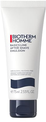 Biotherm Homme After Shave Emulsion, beruhigender Rasierbalsam gegen Hautreizungen, mit Sheabutter und wertvollen Ölen, pflegendes After-Shave für Männer, für empfindliche und trockene Haut, 75 ml
