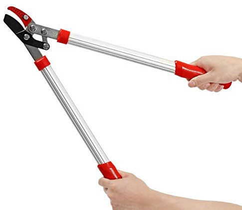 Spacmirrors Attrezzi da potatura Troncarami telescopico a cricchetto per Alberi Potatore Estensibile Taglierina da Giardino Attrezzi da Taglio per Rami Attrezzi manuali da Giardino
