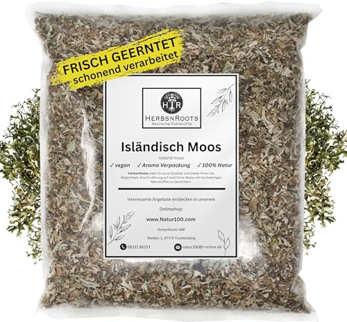 Isländisch Moos 500g • Hals-Husten-Kraut • Erste Wahl • hoher Wirkstoffanteil • ähnlich Schwedenkräuter • HerbsnRoots