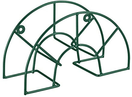 Relaxdays Support Mural pour Le Tuyau d’arrosage de 5/8 Pouces et 45 m, Acier HLP :19 x 30,5 x 13,5 cm, Vert