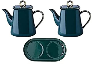 Distributeur d'huile et de vinaigre Ensemble de bouteilles de distributeur de vinaigre d'huile d'olive 420 ml, bouteille de condiments de burette japonaise moderne en porcelaine avec bouchon anti-pous