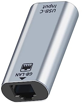 MOOKEENONE Adaptateur USB C vers Ethernet en aluminium, USB Type-C vers RJ45 femelle Gigabit 1000 Mbps thernet LAN adaptateur réseau pour ordinateur portable Gamepad