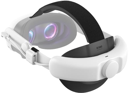 KIWI design SPC Akku-Kopfband Komfort Einzelpunktladung für Meta Quest 3S/3 | Für Quest 3S/3, extra Akku, Ein-Punkt-Ladung, Memory-Schaum druckfrei, einstellbar, kompakt, tragbar, sicherheitszertifiziert