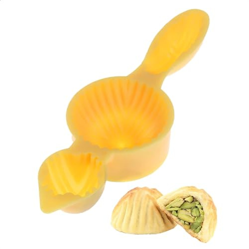 4 Shapes Plastic Maamoul Mould Press Stamp Mooncake, Middle Eastern Cake Mold for Dates, Nuts, & Chocolate Stuffed Cookie Kitchen Tool