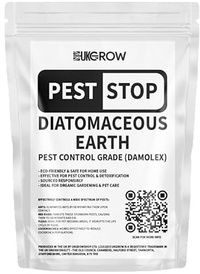 Pest Stop Diatomaceous Earth – Natural Insecticide for Effective Home & Garden Pest Control – Targets Ants, Bed Bugs, Fleas, Cockroaches – Non-Toxic & Eco-Friendly (500, Grams)