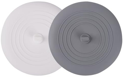 ALXBSONE 2 Stück Universal Stöpsel für Spülbecken & Waschbecken, 15 cm Abflussstöpsel Silikon für Dusche Badewanne Abflussstopfen Badewannenstöpsel für Küche & Bad
