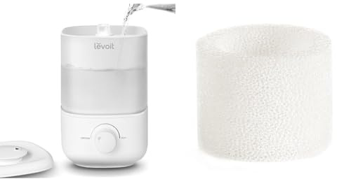 LEVOIT 2,5L Mini Luftbefeuchter bis 25H für Schlafzimmer Kinderzimmer & Luftbefeuchter Ersatzfilter Fängt feine Partikel im Wassertank auf
