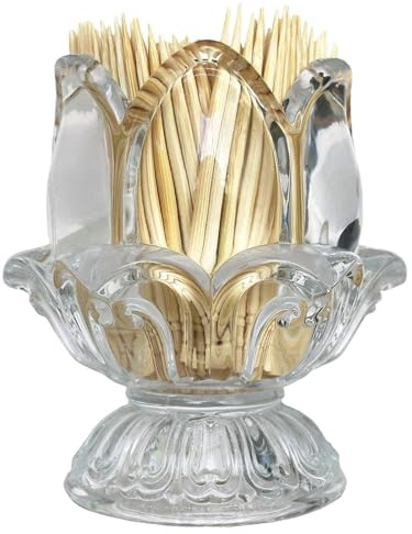 Lesunbak Dispenser Per Stuzzicadenti, Contenitore Porta Stuzzicadenti In Vetro, Barattolo Per Stuzzicadenti Forma Di, Scatola Per Stuzzicadenti Portatile Creativa Per Stuzzicadenti PerLa Cucina