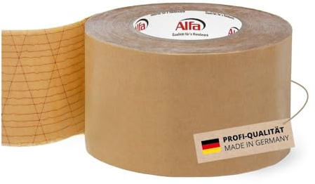 Alfa Adhésif double face – Montage de plinthes – 85 mm x 50 m – 1 pièce | Adhésif double face pour montage de plinthes en tissu ou moquette. Pouvoir fixant agressif 260 g/m² durable dans le temps.