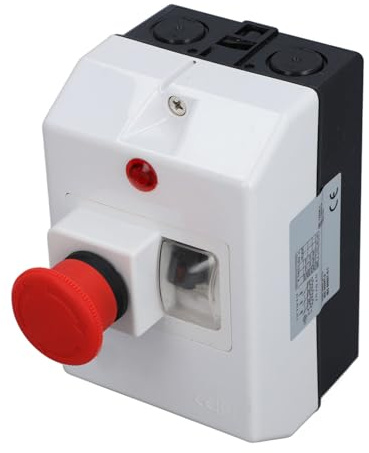 Protecteur de Moteur, Disjoncteur étanche IP55 6-10A 230/240V 400/415V 500V 690V, équipé D'un Bouton D'arrêt D'urgence, Lampe de Signalisation, adapté à Diverses Applications de