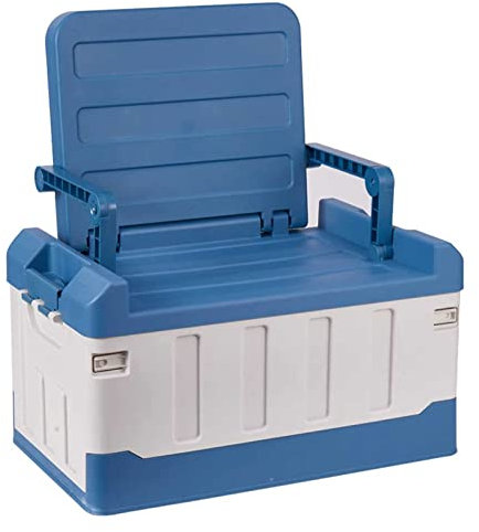 Multifunktionale Faltbare Aufbewahrungsbox für Outdoor Camping und Angeln - Auto Kofferraum Werkzeugkiste Container mit Sitz Stapelbar