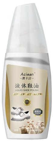 Cirage liquide pour chaussures - Réparation du cuir - Après-shampoing pour réparation de chaussures en cuir noir/incolore avec applicateur éponge pour l'entretien des chaussures, Incolore, Refer to