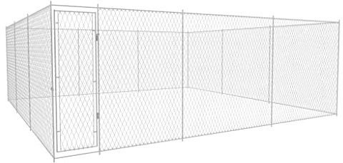 DYRJDJWIDHW hundezwinger,Dog cage,hundehütte XXL,Kennel Hund,Outdoor-Hundezwinger Verzinkter Stahl 570x570x185 cmEntworfen für Garten und Terrasse.