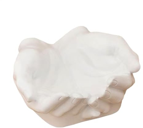Bandeja para llaves de escultura, bandeja de doble mano, bandeja de almacenamiento de llaves, bandeja organizadora de, cuenco de manos tallado, bandeja de plato de joyería, organizador de