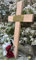 23 Personalised memorial cross with plaque solid oak grave marker
