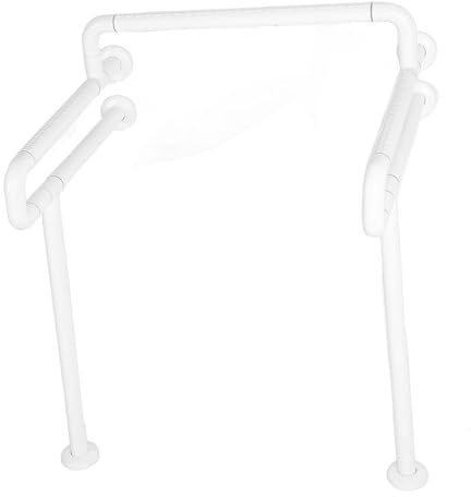 Toilet Grab Bar Double U Shape Ergonomical PC SUS Prevent Slip Toilet Handrails Toilet Safety Hand Railing Guard Toilet Safety Rail Toilet Safety Frame for Elderly Disabled